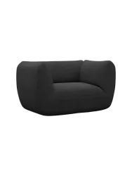 Design Loungesesse „Savoy“ mit Strukturstoff-Bezug Strukturstoff Schwarz BLOOMINGLOFT Collection