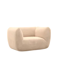 Design Loungesessel „Savoy“ mit Samtbezug Samtbezug Beige BLOOMINGLOFT Collection