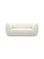 2-Sitzer Design Sofa „Savoy“ mit Bouclé-Bezug Bouclé White BLOOMINGLOFT Collection