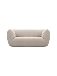 2-Sitzer Design Sofa „Savoy“ mit Strukturstoff-Bezug Strukturstoff Beige BLOOMINGLOFT Collection