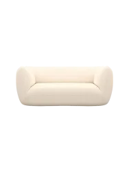 2-Sitzer Design Sofa „Savoy“ mit Strukturstoff-Bezug Strukturstoff Cream BLOOMINGLOFT Collection