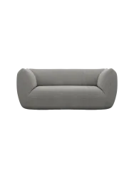 2-Sitzer Design Sofa „Savoy“ mit Strukturstoff-Bezug Strukturstoff Grau BLOOMINGLOFT Collection