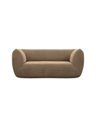 2-Sitzer Design Sofa „Savoy“ mit Samtbezug Samtbezug Braun BLOOMINGLOFT Collection