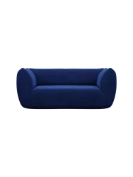 2-Sitzer Design Sofa „Savoy“ mit Samtbezug Samtbezug Königsblau BLOOMINGLOFT Collection