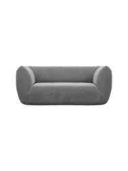 2-Sitzer Design Sofa „Savoy“ mit Samtbezug Samtbezug Dunkelgrau BLOOMINGLOFT Collection