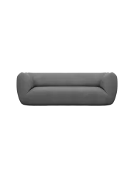 3-Sitzer Design Echtleder Sofa „Savoy“ Echtleder Dark Grey BLOOMINGLOFT Collection