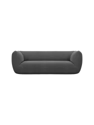 3-Sitzer Design Sofa „Savoy“ mit Strukturstoff-Bezug Strukturstoff Anthrazit BLOOMINGLOFT Collection