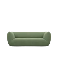 3-Sitzer Design Sofa „Savoy“ mit Strukturstoff-Bezug Strukturstoff Grün BLOOMINGLOFT Collection