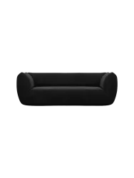 3-Sitzer Design Sofa „Savoy“ mit Samtbezug Samtbezug Schwarz BLOOMINGLOFT Collection