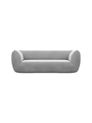 3-Sitzer Design Sofa „Savoy“ mit Samtbezug Samtbezug Hellgrau BLOOMINGLOFT Collection