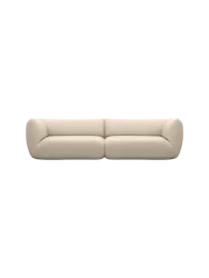 4-Sitzer Design Echtleder Sofa „Savoy“ Echtleder Beige BLOOMINGLOFT Collection