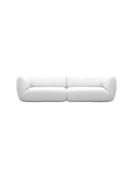 4-Sitzer Design Echtleder Sofa „Savoy“ Echtleder White BLOOMINGLOFT Collection