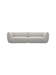 4-Sitzer Design Sofa „Savoy“ mit Strukturstoff-Bezug Strukturstoff Hellgrau BLOOMINGLOFT Collection