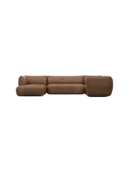 5-Sitzer Design Echtleder Panorama-Sofa „Savoy XL“ Echtleder Choco Brown BLOOMINGLOFT Collection
