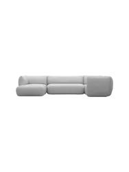 5-Sitzer Design Echtleder Panorama-Sofa „Savoy XL“ Echtleder Light Grey BLOOMINGLOFT Collection