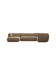 5-Sitzer Design Panorama-Sofa „Savoy XL“ mit Samtbezug Samtbezug Braun BLOOMINGLOFT Collection
