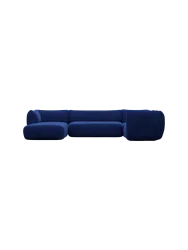 5-Sitzer Design Panorama-Sofa „Savoy XL“ mit Samtbezug Samtbezug Königsblau BLOOMINGLOFT Collection