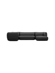 5-Sitzer Design Echtleder Panorama-Sofa „Savoy XL“ Echtleder Schwarz BLOOMINGLOFT Collection