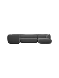 5-Sitzer Design Panorama-Sofa „Savoy XL“ mit Strukturstoff-Bezug Strukturstoff Anthrazit BLOOMINGLOFT Collection