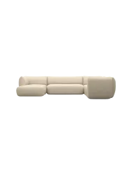 7-Sitzer Design Echtleder Panorama-Sofa „Savoy XXL“ Echtleder Beige BLOOMINGLOFT Collection