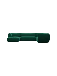 7-Sitzer Design Panorama-Sofa „Savoy XXL“ mit Samtbezug Samtbezug Grün BLOOMINGLOFT Collection