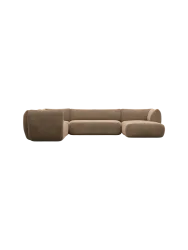 7-Sitzer Design Panorama-Sofa „Savoy XXL“ mit Samtbezug Samtbezug Braun BLOOMINGLOFT Collection