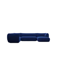 7-Sitzer Design Panorama-Sofa „Savoy XXL“ mit Samtbezug Samtbezug Königsblau BLOOMINGLOFT Collection