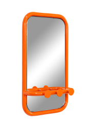 Spinder Design Garderobe Balder Orange Stahl 35 cm 60 cm - Material: Stahl/Glas - Garderobe