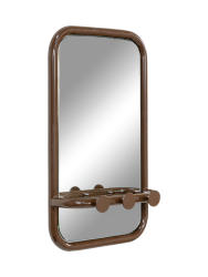 Spinder Design Garderobe Balder Braun Stahl 35 cm 60 cm - Material: Stahl/Glas - Garderobe