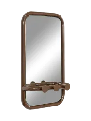Spinder Design Garderobe Balder Braun Stahl 35 cm 60 cm - Material: Stahl/Glas - Garderobe