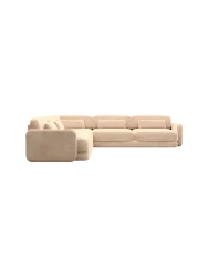 5-Sitzer Design Ecksofa „Twiga“ mit Samtbezug Samtbezug Beige BLOOMINGLOFT Collection