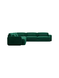 5-Sitzer Design Ecksofa „Twiga“ mit Samtbezug Samtbezug Grün BLOOMINGLOFT Collection