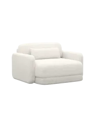 Design Loungesessel „Twiga“ mit Bouclé-Bezug Bouclé White BLOOMINGLOFT Collection