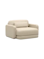 Design Echtleder Loungesessel „Twiga“ Echtleder Beige BLOOMINGLOFT Collection