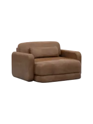 Design Echtleder Loungesessel „Twiga“ Echtleder Choco Brown BLOOMINGLOFT Collection