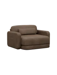 Design Echtleder Loungesessel „Twiga“ Echtleder Dark Brown BLOOMINGLOFT Collection