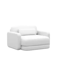 Design Echtleder Loungesessel „Twiga“ Echtleder White BLOOMINGLOFT Collection