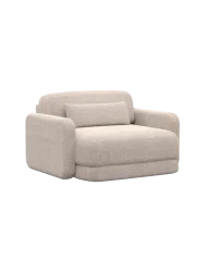 Design Loungesessel „Twiga“ mit Strukturstoff-Bezug Strukturstoff Beige BLOOMINGLOFT Collection