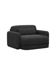 Design Loungesessel „Twiga“ mit Strukturstoff-Bezug Strukturstoff Schwarz BLOOMINGLOFT Collection