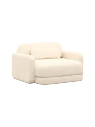 Design Loungesessel „Twiga“ mit Strukturstoff-Bezug Strukturstoff Cream BLOOMINGLOFT Collection