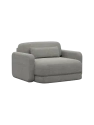 Design Loungesessel „Twiga“ mit Strukturstoff-Bezug Strukturstoff Grau BLOOMINGLOFT Collection