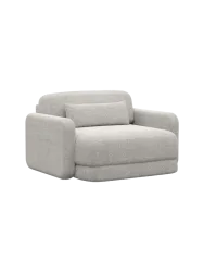 Design Loungesessel „Twiga“ mit Strukturstoff-Bezug Strukturstoff Hellgrau BLOOMINGLOFT Collection
