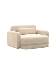Design Loungesessel „Twiga“ mit Samtbezug Samtbezug Cream BLOOMINGLOFT Collection