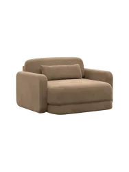 Design Loungesessel „Twiga“ mit Samtbezug Samtbezug Braun BLOOMINGLOFT Collection