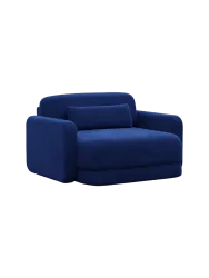 Design Loungesessel „Twiga“ mit Samtbezug Samtbezug Königsblau BLOOMINGLOFT Collection