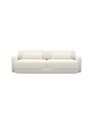 2-Sitzer Design Sofa „Twiga“ mit Bouclé-Bezug Bouclé White BLOOMINGLOFT Collection