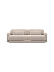 2-Sitzer Design Sofa „Twiga“ mit Strukturstoff-Bezug Strukturstoff Beige BLOOMINGLOFT Collection