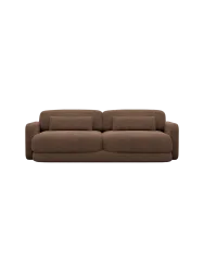 2-Sitzer Design Sofa „Twiga“ mit Strukturstoff-Bezug Strukturstoff Braun BLOOMINGLOFT Collection