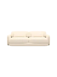 2-Sitzer Design Sofa „Twiga“ mit Strukturstoff-Bezug Strukturstoff Cream BLOOMINGLOFT Collection