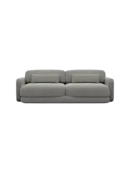 2-Sitzer Design Sofa „Twiga“ mit Strukturstoff-Bezug Strukturstoff Grau BLOOMINGLOFT Collection